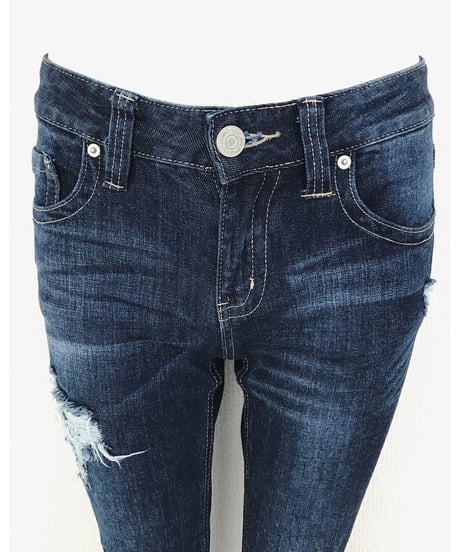 CUT OFF  SKINNY PT(D.BLUE)