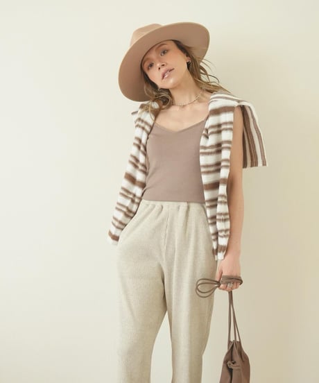 SEMI FLARE RIB PANTS