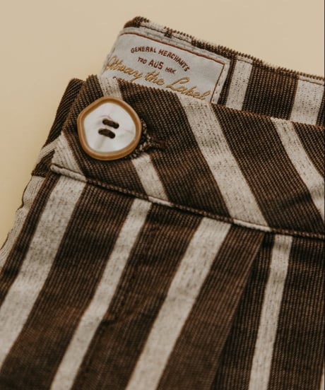 GABBI - STRIPED CORD PANTS