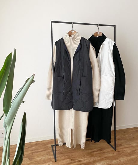 KNIT OP×QUILTING VEST