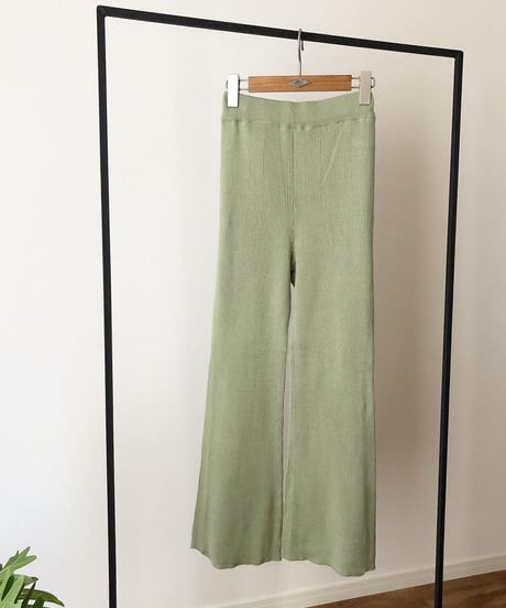 RIB KNIT FLARE PT