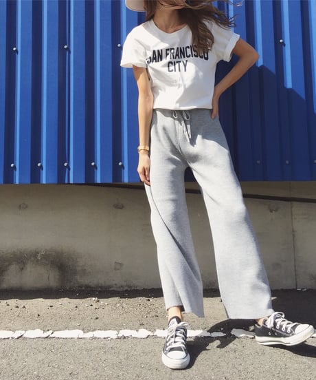 RIB KNIT WIDE PT