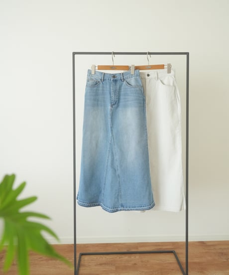 DENIM/TWILL LONG SKIRT