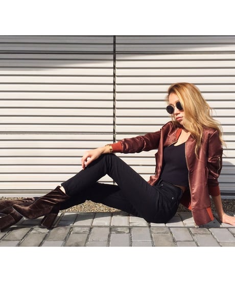 SATIN MA-1 BLOUSON