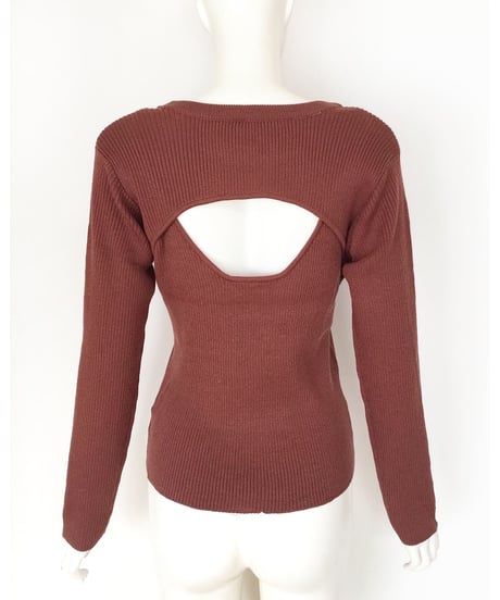 BACK OPEN KNIT TOPS