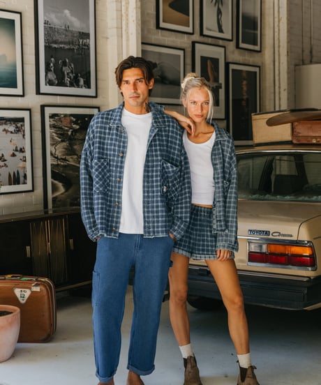 WESTON CHECKED DENIM JACKET
