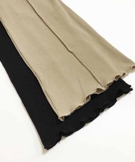 RIB FLARE PANTS