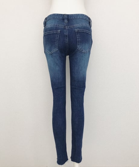 CUT OFF  SKINNY PT(L.BLUE)