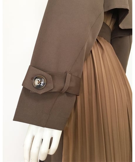 BACK PLEATS TRENCH