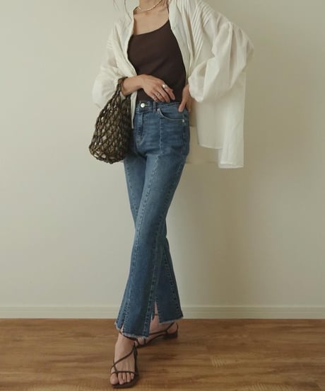 SLIT DENIM PANTS