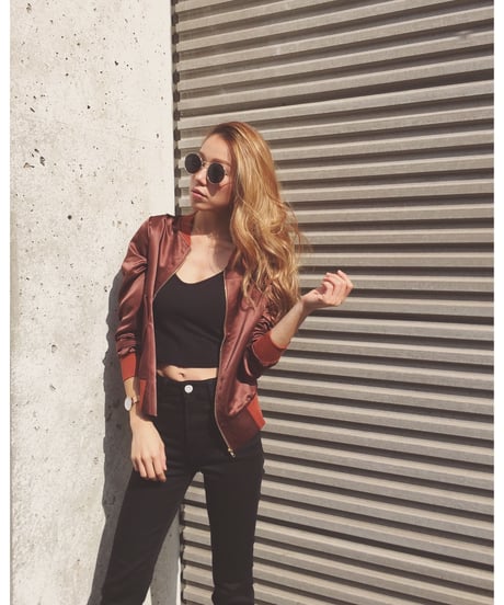 SATIN MA-1 BLOUSON