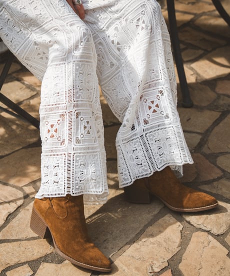 SUNLIT SQUARE LACE PANTS