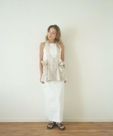FRILL VEST&CARGO SKIRT SET