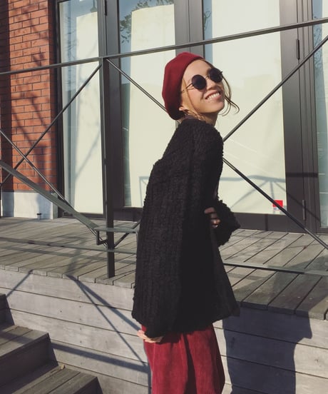 LOOP KNIT CARDIGAN (BLACK)