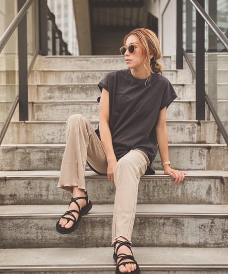 RIB FLARE PANTS