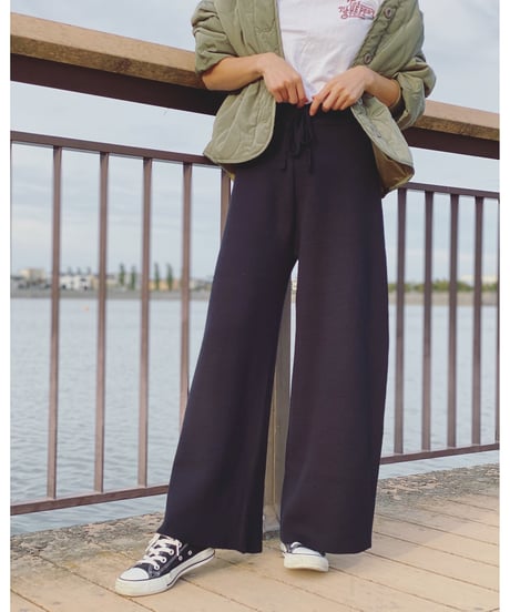 RIB KNIT WIDE PT