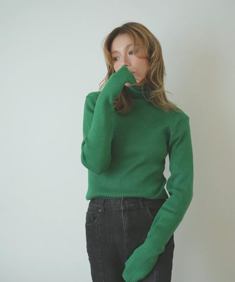 HIGH NECK RIB TOPS