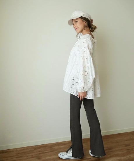 RIB FLARE PANTS
