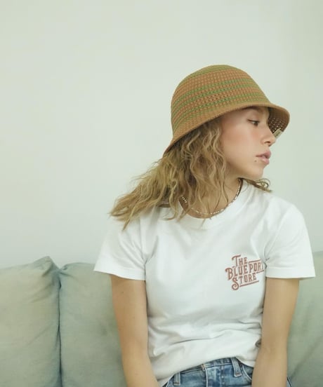 LINE KNIT BUCKET HAT