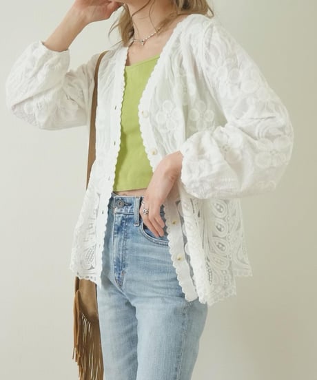 COTTON LACE CARDIGAN