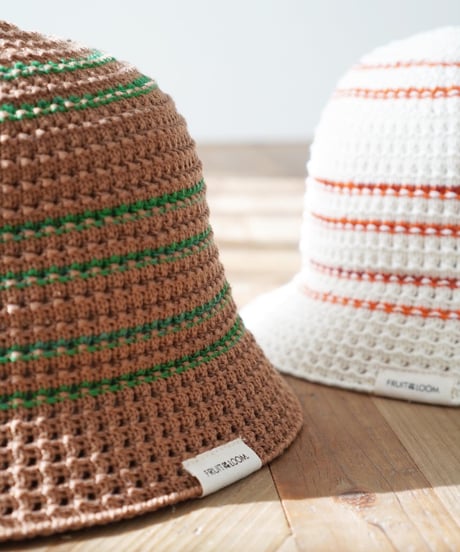 LINE KNIT BUCKET HAT