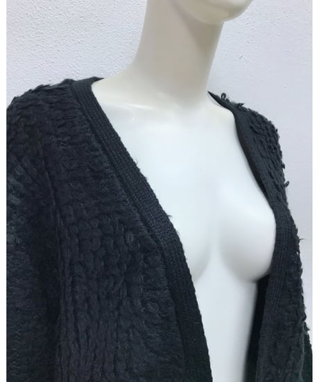 LOOP KNIT CARDIGAN (BLACK)