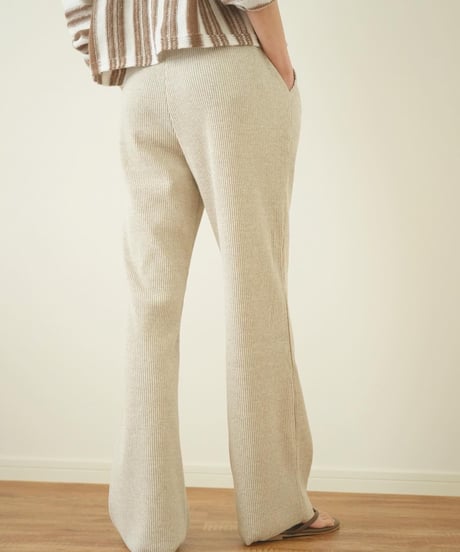 SEMI FLARE RIB PANTS