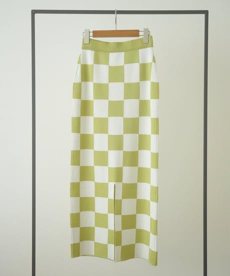 CHECKER NARROW SKIRT