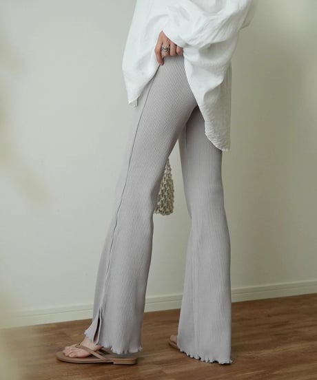 RIB FLARE PANTS