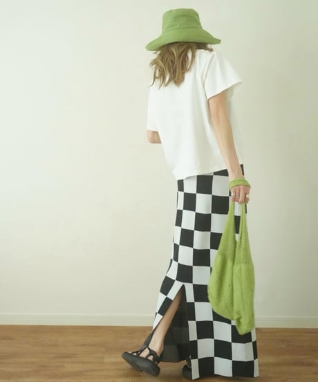 CHECKER NARROW SKIRT