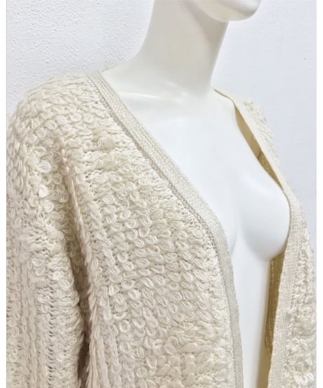 LOOP KNIT CARDIGAN (IVORY)