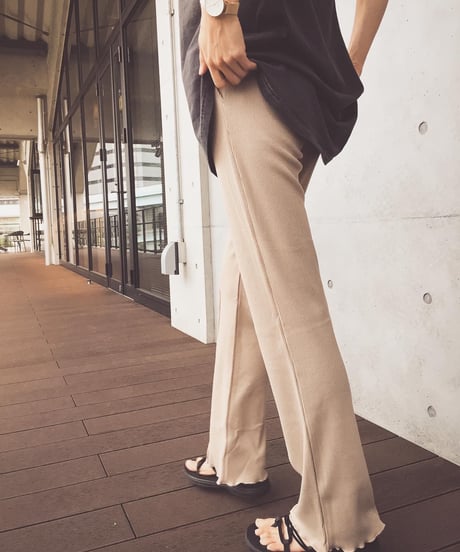 RIB FLARE PANTS