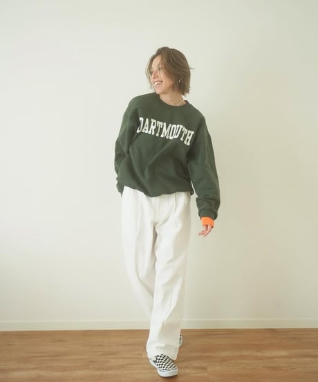 TWILL TUCK PANTS