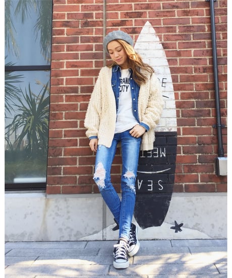 LOOP KNIT CARDIGAN (IVORY)