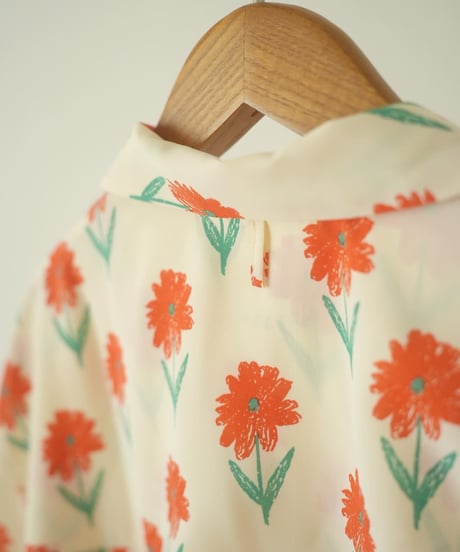 FLOWER OPEN COLLAR SHIRTS