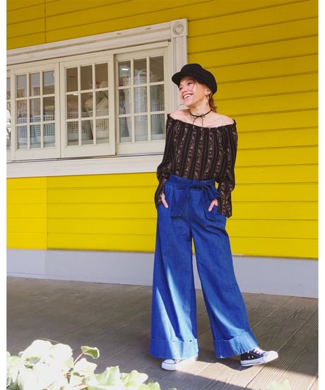 DENIM RIBBON WIDE PT