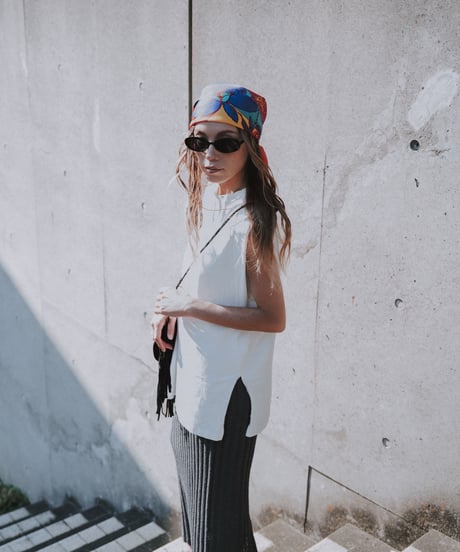 RIB KNIT PENCIL SKIRT - CHARCOAL