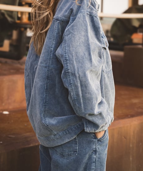 FADED BLUE CORD FIELD JACKET