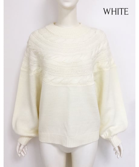 CABLE KNIT PULLOVER
