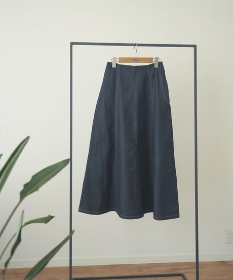 DENIM FLARE SKIRT
