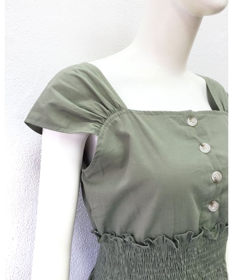 WAIST SHIRRING OP