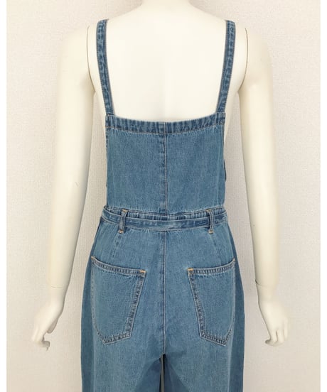 DENIM RIBBON SALOPETTE