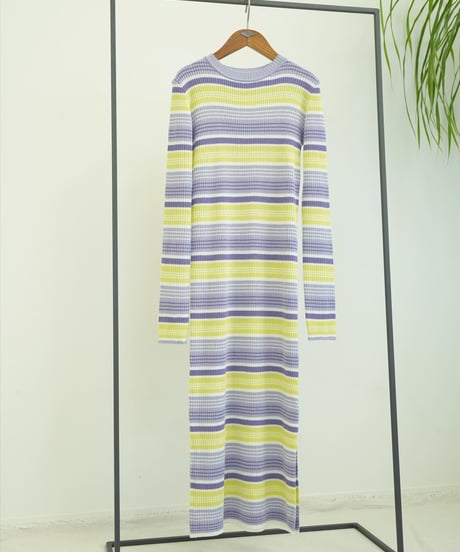 MULTI BORDER KNIT OP