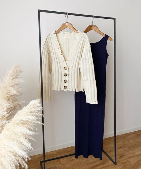 KNIT CARDIGAN×TANK DRESS