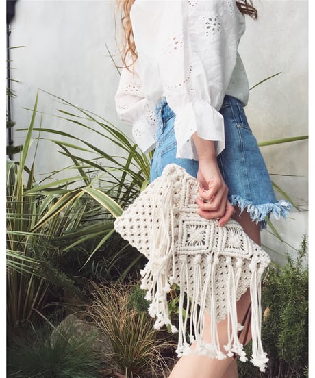 MACRAME CRUTCH BAG