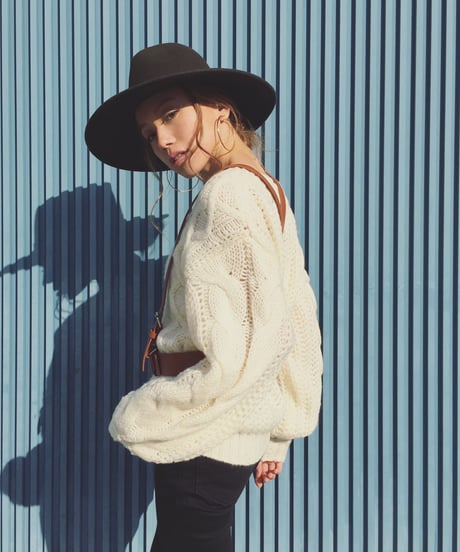 CABLE KNIT TOP(ベルト付き)