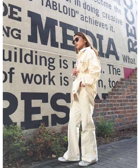 TWILL WIDE PANTS