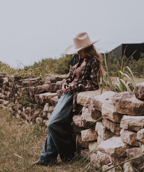 LOOSE FLANNEL CHECK SHIRT - BROWN
