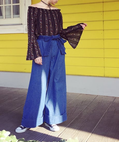 DENIM RIBBON WIDE PT