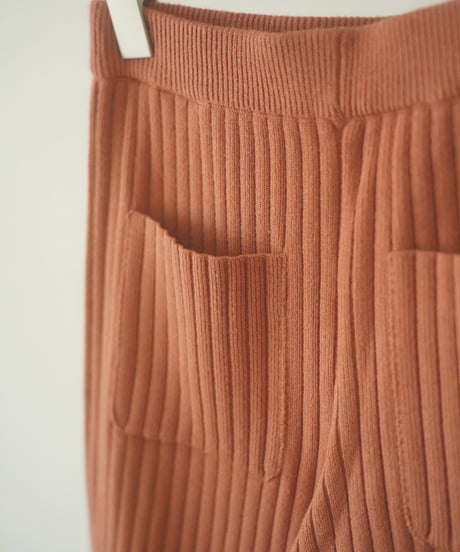 WIDE RIB KNIT PANTS